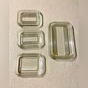 READ DESCRIPTIONS! Pyrex lids 4 Pcs